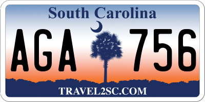 SC license plate AGA756