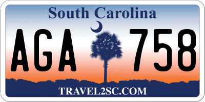 SC license plate AGA758