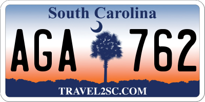 SC license plate AGA762