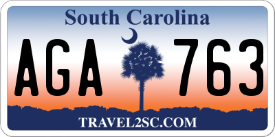 SC license plate AGA763