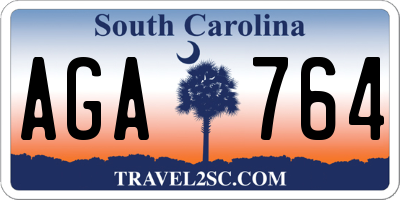 SC license plate AGA764