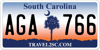 SC license plate AGA766