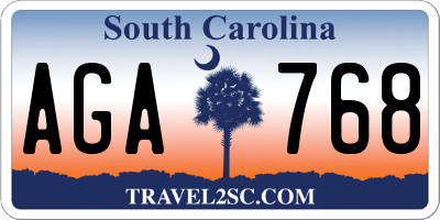 SC license plate AGA768