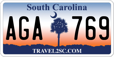 SC license plate AGA769