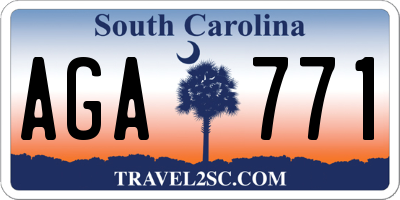 SC license plate AGA771