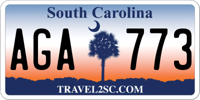 SC license plate AGA773