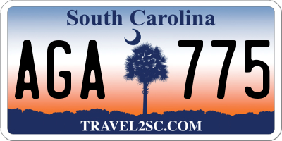 SC license plate AGA775