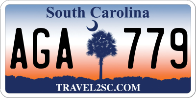 SC license plate AGA779