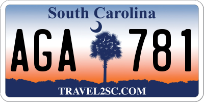 SC license plate AGA781