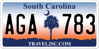 SC license plate AGA783