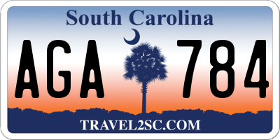 SC license plate AGA784