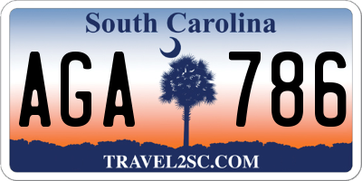 SC license plate AGA786