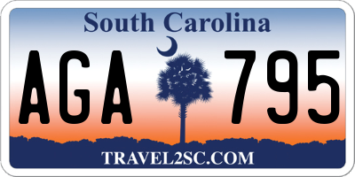 SC license plate AGA795