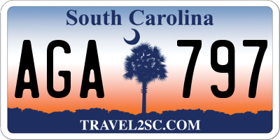 SC license plate AGA797