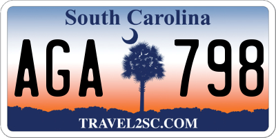 SC license plate AGA798