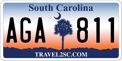 SC license plate AGA811
