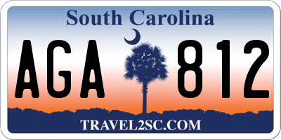 SC license plate AGA812