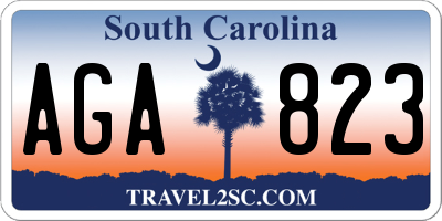 SC license plate AGA823