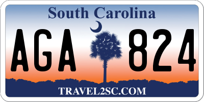 SC license plate AGA824