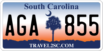 SC license plate AGA855