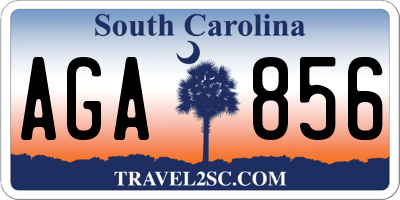 SC license plate AGA856