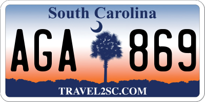 SC license plate AGA869