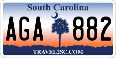 SC license plate AGA882