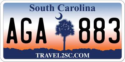 SC license plate AGA883