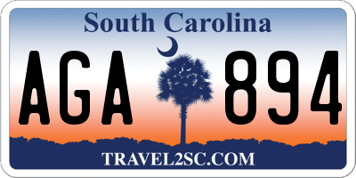 SC license plate AGA894
