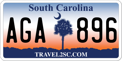 SC license plate AGA896