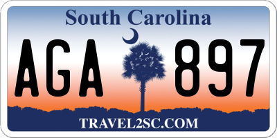 SC license plate AGA897