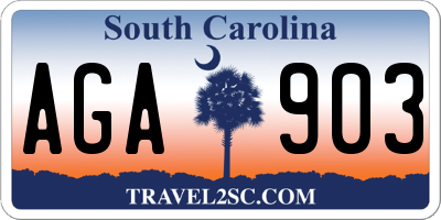 SC license plate AGA903