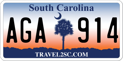 SC license plate AGA914