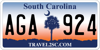 SC license plate AGA924