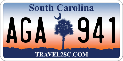 SC license plate AGA941