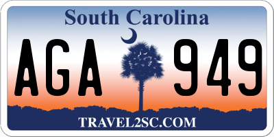 SC license plate AGA949