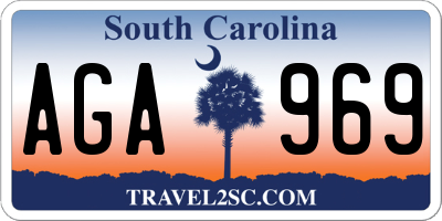 SC license plate AGA969