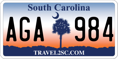SC license plate AGA984