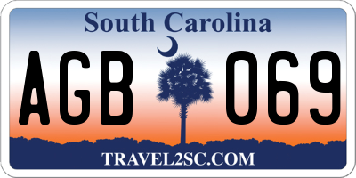 SC license plate AGB069