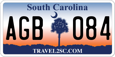 SC license plate AGB084