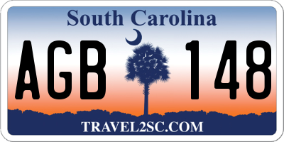 SC license plate AGB148