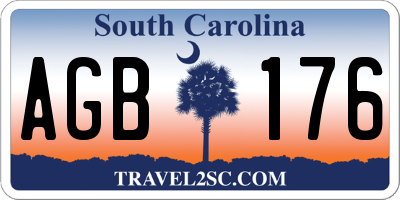 SC license plate AGB176