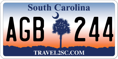 SC license plate AGB244