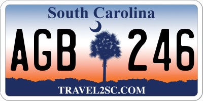 SC license plate AGB246