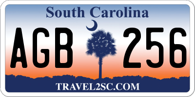 SC license plate AGB256