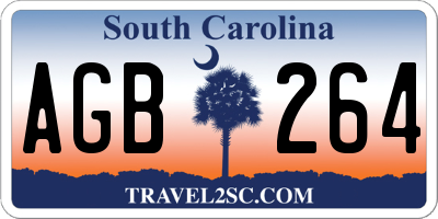 SC license plate AGB264