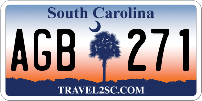 SC license plate AGB271