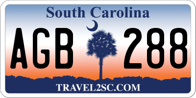SC license plate AGB288