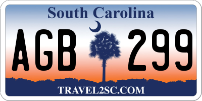 SC license plate AGB299