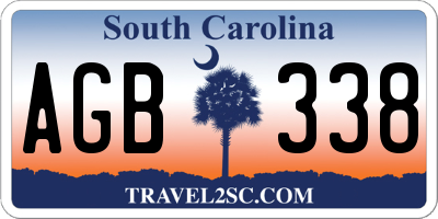 SC license plate AGB338